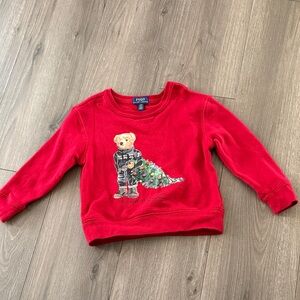 Polo by Ralph Lauren Kids Festive Red Bear Sweatshirt
